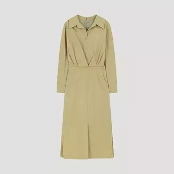 She S Miss Хлопковое платье с открытым воротником Swwopo31050 Be beige/55