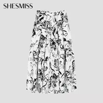 She S miSS illuStrated Shirring Pleated Skirt SwwSko21080 Ow off-white/55