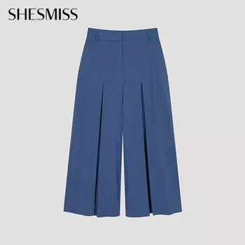 She S Miss Inverted Pleated Culotte Pants SwwSlo21020 Bl Blue/44
