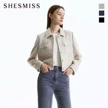 She S miSS Kara твидовый пиджак Swwjkn31700 MELANGE BEIGE/55
