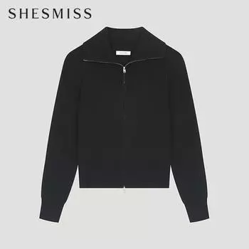 She S miSS кардиган с двухсторонней застежкой-молнией в рубчик SSkcdo12560 Bk blacks/55