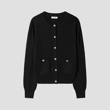 She S miSS Кардиган с круглым вырезом и блестками SSkcdp11010 Bk blacks/55