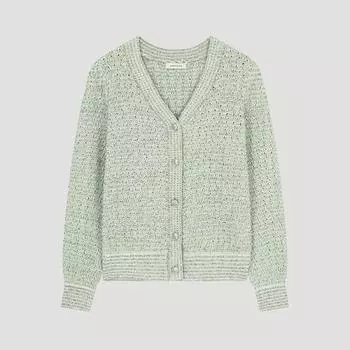 She S miSS Кардиган с V-образным вырезом и блестками SSkcdo11080 Ln Light green/55