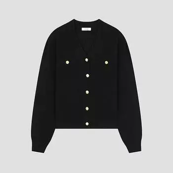 She S miSS Кардиган с V-образным вырезом и пуговицами SSkcdo42530 Bk blacks/55