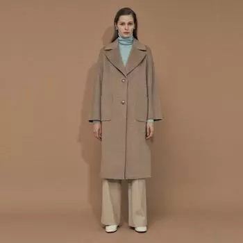 [She S miSS] кашемировое одинарное пальто ручной работы Swhctn41070 oatmeal/55