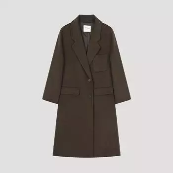 She S miss кашемировое смесовое пальто ручной работы Swhcto41020 Dw dark brown/55