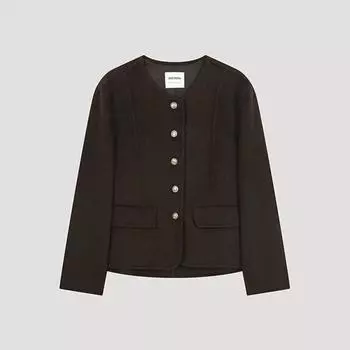 She S miss кашемировый жакет ручной работы Swhjko41010 Dw dark brown/55