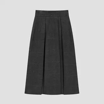 She S miss классическая юбка-клеш в клетку SwwSko42120 Dg dark gray/44