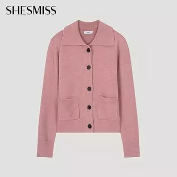 She S miSS Knit Collar Button Cardigan SSkcdo42680 Pi Pink/55