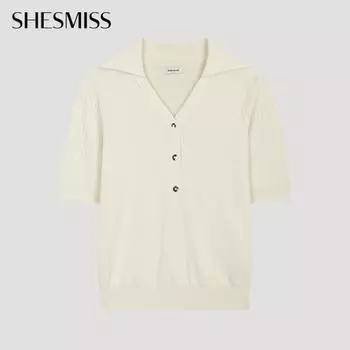 She S miSS Knitting Mix Johnny Collar Knit SSkpoo21530 Cr creamy/55