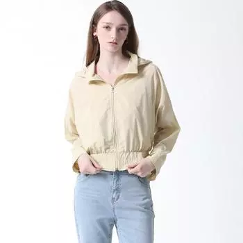 She S miss короткий джемпер с капюшоном и сборкой, цена 278 000 вон Light yellow (LY)/55