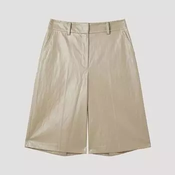 She S Miss Кожаные брюки-бермуды SwwSlp11080 Db dark beige/55