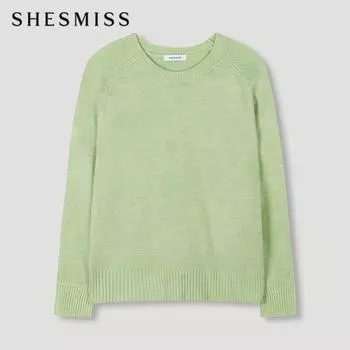 She S miss Круглый вырез горловины базовая вязка SSkpon42010 Ln Light green/55