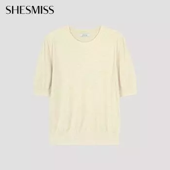 She S miss Круглый вырез, половина рукава, трикотаж SSkpoo32570 Ot oatmeal/55