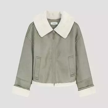 She S miSS куртка из овчины на молнии muStang Swujko42020 Gb gray beige/55