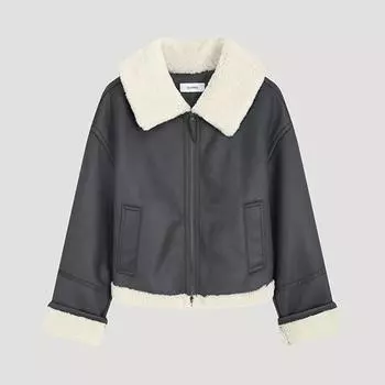 She S miSS куртка из овчины на молнии muStang Swujko42020 Dg dark gray/55