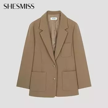 She S miSS Куртка с двумя пуговицами и карманами Swwjko42030 Db dark beige/55