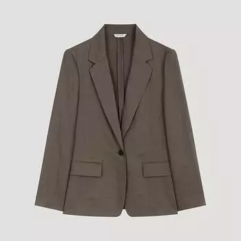 She S miss льняная классическая куртка на одной пуговице Swwjko22520 Br Braun/55