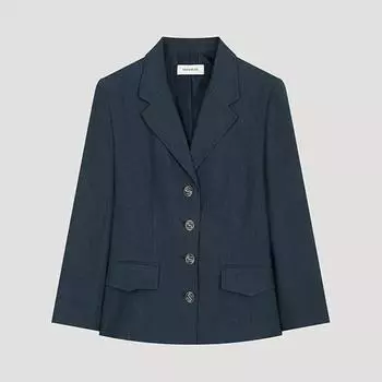 She S miSS Льняная облегающая куртка Swwjko21040 Na navy/55