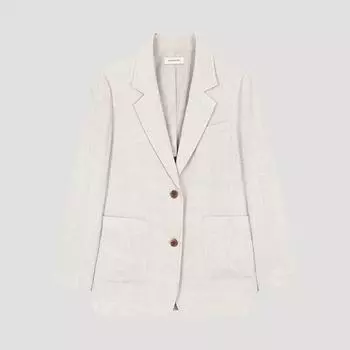 She S miSS Льняная одинарная куртка с узором «елочка» Swwjko21030 Ec ecru/55