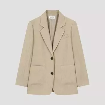 She S miSS Льняная одинарная куртка в елочку Swwjko21030 Be beige/55