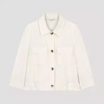 She S miSS Льняная рубашка-куртка с клапаном Swwjko21100 Cr creamy/55
