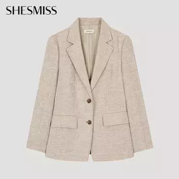 She S miSS Льняной пиджак с двумя пуговицами Swwjko21110 Be beige/55