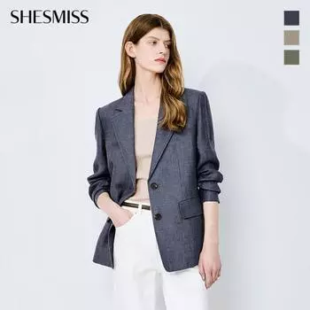 She S miSS Льняной пиджак с двумя пуговицами Swwjko21110 beige/55