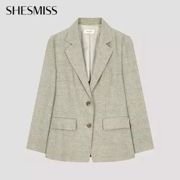 She S miSS Льняной пиджак с двумя пуговицами Swwjko21110 Kh Khaki/55