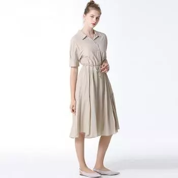 She S miSS Leather Belted Pleat Detail dreSS Price 338 000 Won Light beige (LB)/55