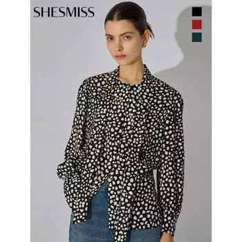 She S miSS Leopard Tie Neck blouSe Swwblo31030 blacks/55