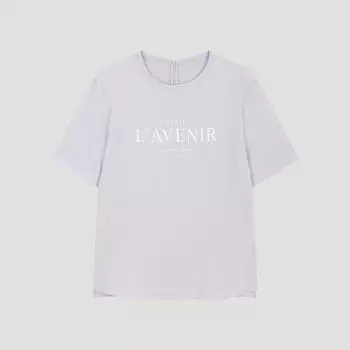 She S Miss Lettering Круглая блузка с вырезом Swwblo22020 Lv light violet/55