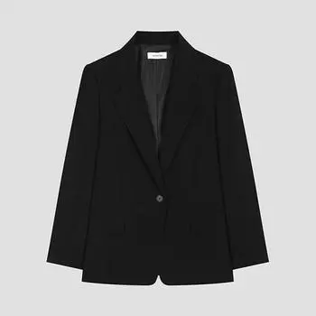 She S miSS Lettering Single One Button Jacket Swwjko22010 Bk blacks/55