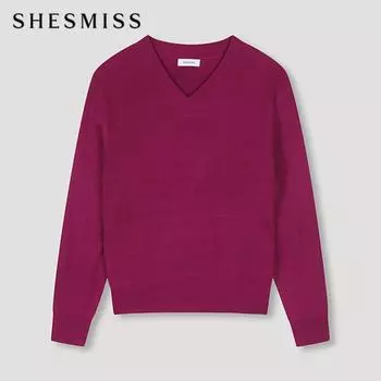 She S miSS Light V Neck Knit SSkpoo12040 Wi wines/55