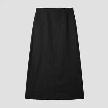 [She S miSS] Linen A Line Skirt SwwSkp22090 blacks/55