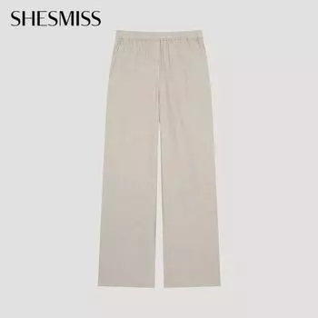 She S miSS Linen Banding Wide pantS SwwSlo21060 Mb melange brown/55