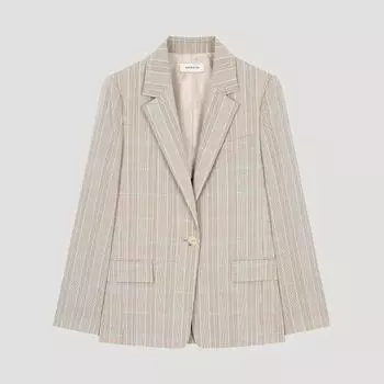 She S miSS Льняной клетчатый пиджак Swwjko21020 Be beige/55