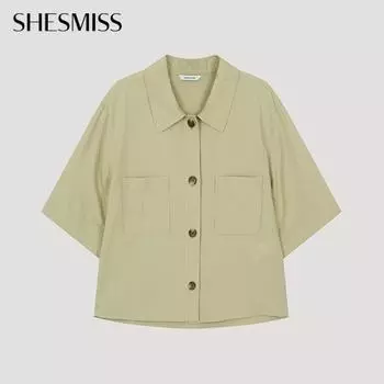 She S miSS Linen Out Pocket Shirt SwwSto22130 Lb light beige/55