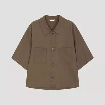 She S miSS Linen Out Pocket Shirt SwwSto22130 Br Braun/55