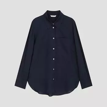 She S miSS Linen Patch Pocket Shirt SwwSto21040 Dn DARK NAVY/55