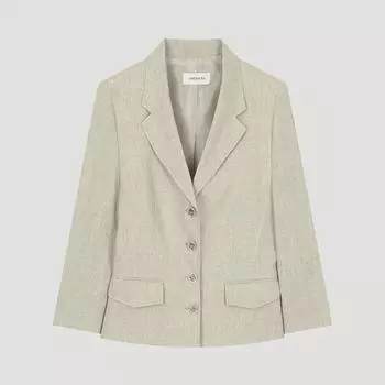 She S miSS Linen Slim Line Jacket Swwjko21040 Ot oatmeal/77