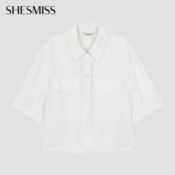 She S miSS Linen String Pocket Shirt SwwSto21050 Ow off-white/55