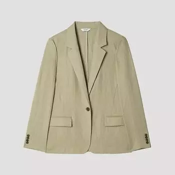 [She S miSS] Linen Tailored Jacket Swwjkp22010 Db dark beige/66