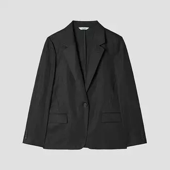 [She S miSS] Linen Tailored Jacket Swwjkp22010 Bk blacks/55