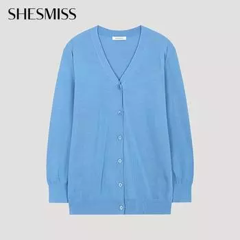 She S miss свободный летний длинный кардиган SSkcdo22030 Bl Blue/55
