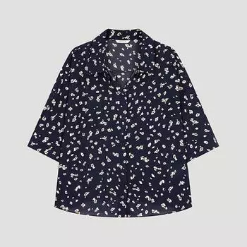 She S miSS looSe Open Collar Shirt SwwSto22530 Na navy/55