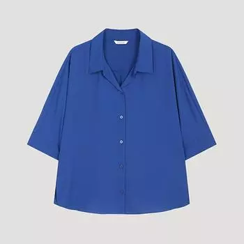 She S miSS looSe Open Collar Shirt SwwSto22530 Dl dark blue/55