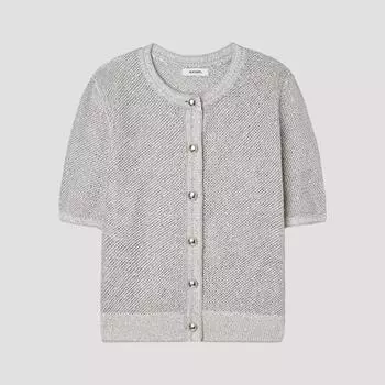 [She S miSS] Metal Round Neck Cardigan SSkcdp22020 Cr creamy/55