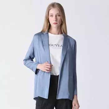 She S miSS Минимальный шелковистый открытый жакет brown (BR)/55