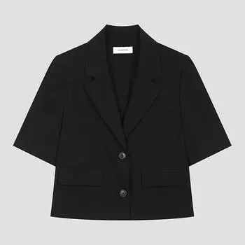 She S miSS Минимальный укороченный пиджак с короткими рукавами Swwjko22020 Bk blacks/55